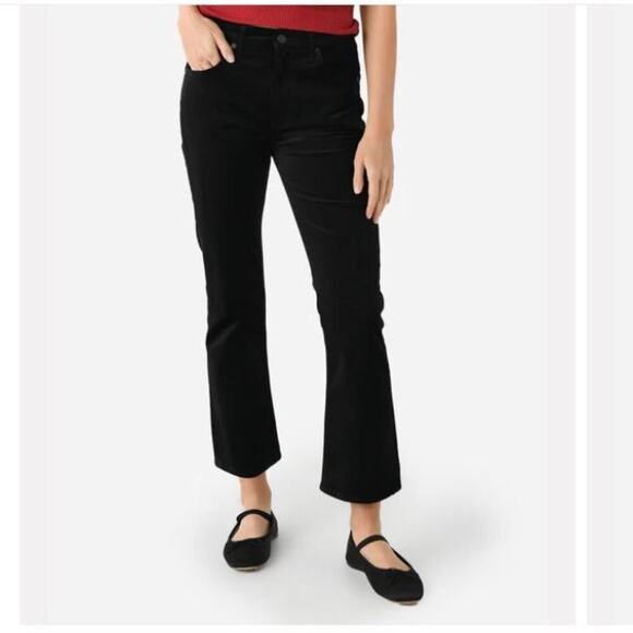 NEW Citizens of Humanity Isola Cropped Boot Cut in Black Velvet Sz 28 - Picture 2 of 9